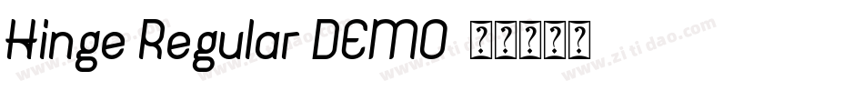 Hinge Regular DEMO字体转换